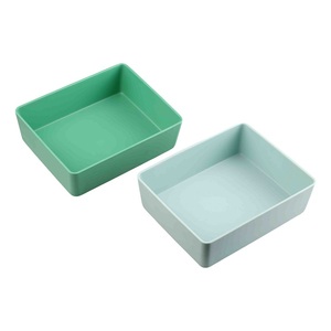 Boîte alimentaire rectangulaire minimaliste empilable en plastique injecté pour la conservation de la fraîcheur et le rangement de cuisine - Product Image 5