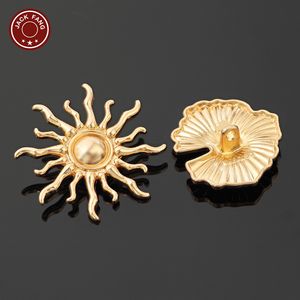Botones Metálicos con Vástago de Fábrica, Botones Personalizados con Formas Irregulares de Concha, Logotipo Grabado, Botones de Concha, Sol y Estrella de Mar para Accesorios de Prendas - Product Image 6