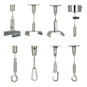 High Quality Adjustable Cable Gripper Joint Lamp Swivel Suspension Cables Ceil Lighting Hanging Suspension Kit For LED Panel