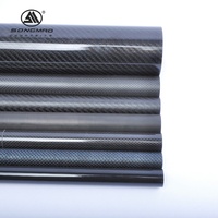 Pipa Serat Karbon Kustom 3K Twill Weave dengan Finishing Glossy Matte untuk Rangka Drone UAV dan Robotika