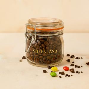 Vente en gros de <span class=keywords><strong>bocaux</strong></span> en verre carrés transparents hermétiques de différentes tailles avec couvercle à clip - Product Image 2