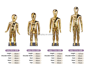 <span class=keywords><strong>Mannequin</strong></span> de <span class=keywords><strong>poupée</strong></span> en plastique entièrement plaqué or, modèle pour enfants, présentoir pour vitrine de magasin de vêtements - Product Image 3
