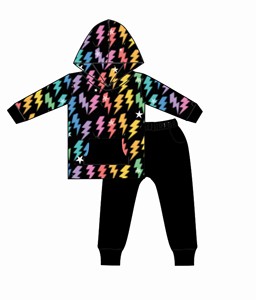 Set di abbigliamento per bambini e bambine autunno inverno felpa con cappuccio in bambù pantaloni tuta da ginnastica per bambini - Product Image 2