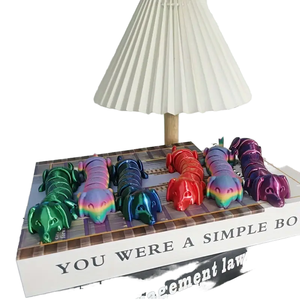 Modèles de jouets pour enfants en plastique imprimés en 3D, animaux et dinosaures créatifs et décoratifs, articulés, pour le soulagement du stress et le divertissement - Product Image 6