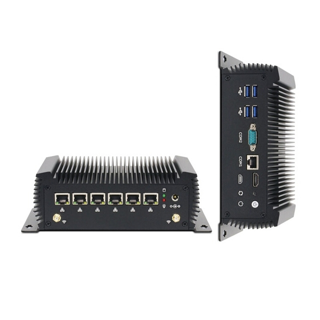 Linkleaps Industrial Mini PC High-Performance Fanless with I5-8260U 6 Intel I210 I211 GbE LAN Firewall Compact Size RS232 Stock