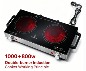 Table de cuisson à <span class=keywords><strong>induction</strong></span> encastrable en céramique, 1800W, 60Hz, 2 brûleurs, électrique, personnalisable, nouvelle collection 2026, vente chaude directe usine - Product Image 2