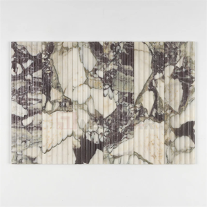 Newstar – revêtement en pierre pour mur intérieur, carreaux de marbre cannelés, carrera, blanc, flûte, marbre, mur de salle de bains, Tlies, 3D, vente en gros - Product Image 1