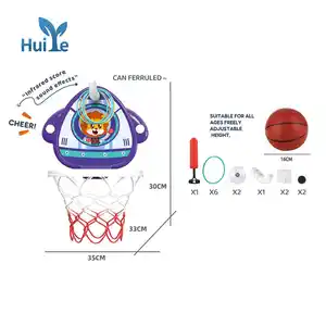 Huiye 2 в 1 Набор баскетбольных игрушек с электронным табло для детей в помещении и на коленях набор спортивных игр для родителей и детей подарок игрушки