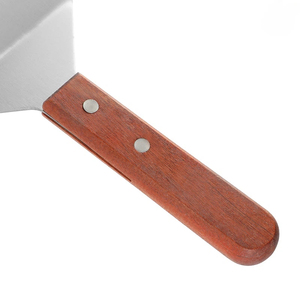 Espátula para teppanyaki de acero inoxidable, espátula para pan plano con mango de madera, espátula para pizza, espátula para bistec, espátula para panqueques - Product Image 3