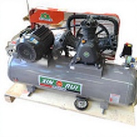 Compresseur d'air à piston refroidi par air lubrifié 220V pour machine à éplucher l'ail