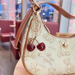Best Sale Exquisite Cherry Charm Pendant Keychain Decoration for <strong>Coach</strong> Handbag Shoulder <strong>Bag</strong> High-Grade Keychain <strong>Bags</strong> Accessory - Product Image 3