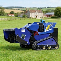 Débroussailleuse tout-terrain télécommandée sur chenilles multifonctionnelle pour zones végétées, machine de coupe et de tondeuse de jardin