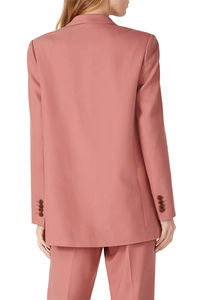 Blazer <span class=keywords><strong>Rosa</strong></span> su Misura di Alta Qualità per Donna con Risvolto a Tacca, Maniche Lunghe e Doppio Petto - Product Image 4