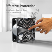 Grille de protection pour ventilateur DC GBOC 70 mm, en métal argenté, pour ventilateur axial de refroidissement de 7 cm (2,76 pouces)