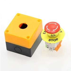 1 unidad Botón de Paro de Emergencia de Plástico Rojo DPST Tipo Hongo, Interruptor de Botón Pulsador AC 660V 10A NO+NC, Interruptores Rotatorios - Product Image 3