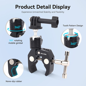 Mechrig Abrazadera de brazo mágico giratoria de 360 °, soporte de agarre ajustable para teléfono <span class=keywords><strong>Go</strong></span> <span class=keywords><strong>Pro</strong></span> Camera Light, trípode manillar Pipe <span class=keywords><strong>Studio</strong></span> - Product Image 4