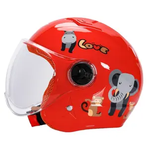2023 새로운 제품 소년 소녀 사계절 귀여운 어린이 안전 헬멧 하프 페이스 헬멧