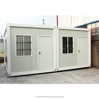 Maison préfabriquée détachable 20 pieds 40 pieds à faible coût en conteneur plat avec 2 chambres à coucher