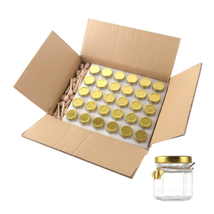 Etichetta personalizzata all'ingrosso 25ml 30ml 50ml vasetti esagonali di miele trasparente bottiglia di <span class=keywords><strong>vetro</strong></span> vuota - Product Image 4