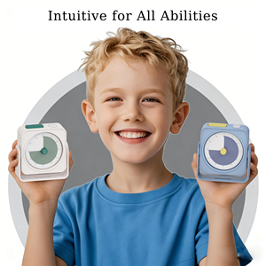 Minuteur visuel numérique en plastique <span class=keywords><strong>de</strong></span> 60 minutes, rechargeable 400 mAh, grand écran <span class=keywords><strong>de</strong></span> 8 cm, avec bouton rotatif, pour la pâtisserie, l'<span class=keywords><strong>apprentissage</strong></span> et l'enseignement, fonction silencieuse - Product Image 1