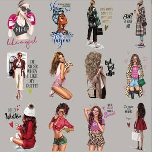 الأزياء فتاة بلاستيسول نقل الحرارة تصاميم لاصق الشعار واضح فيلم شاشة طباعة نقل نقل للملابس الجاهزة - Product Image 5