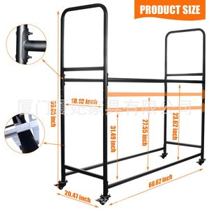 Tire <b>Storage</b> <b>Rack</b> 60x59x20 In Adjustable Metal Roller Hub <b>Rack</b> For Garage Use - Product Image 4