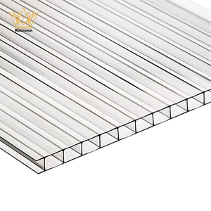 <span class=keywords><strong>Plaque</strong></span> de <span class=keywords><strong>polycarbonate</strong></span> <span class=keywords><strong>alvéolaire</strong></span> anti-UV à isolation thermique pour toiture de serre, directement de l'usine - Product Image 1
