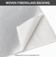 Revêtement de protection contre la rayonnement thermique en tissu de fibre de verre et feuille d'aluminium, résistant aux hautes températures, écologique, pour la construction