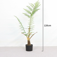 Plante artificielle NINI Faux Monkey Head Fern en pot, verdure artificielle pour la maison et le jardin, décoration intérieure, décoration sur pied