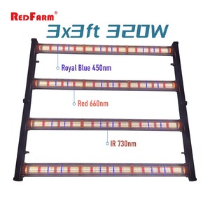 Para Redfarm 320W Regulable <span class=keywords><strong>LED</strong></span> Grow Light Envío gratis <span class=keywords><strong>a</strong></span> la UE IP65 Cuerpo de aluminio Veg y Bloom Lm301h Evo con fuente de alimentación - Product Image 1