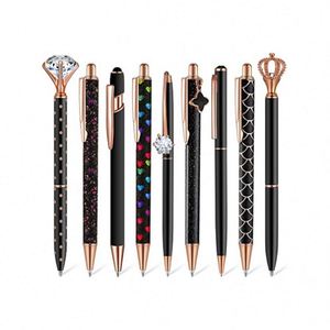 Luxury Diamond Crystal Crown Metal Ballpoint <b>Pen</b> 1.0mm Writing Width Promotional Wholesale Custom Office School Use - Product Image 3