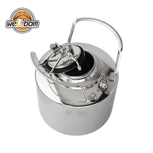 Homebrew Bóng Khóa Keg Thép Không Gỉ Pesi Soda Bia Keg 6 Lít Cornelius Keg Với Kim Loại Xử Lý