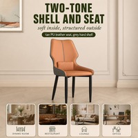 Chaise de salle à manger rembourrée à dossier haut avec structure métallique pour la maison et les restaurants (vente en gros)