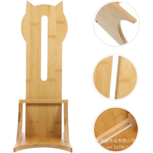 ที่วางโทรศัพท์ไม้รูปแมวสำหรับจัดเก็บอุปกรณ์สัตว์เลี้ยง - Product Image 5