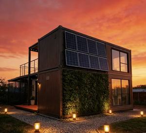 Lussuosa Casa Container a Due Piani con Negozio e Caffetteria Integrati, Design Cinese, Costruzione in Acciaio e Pannelli Sandwich - Product Image 1