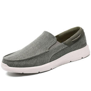 Zapatos casuales de hombre a la moda con suela plana de lona, cómodos para caminar, ideales para hombres que no les gusta hacer esfuerzo. Zapatos de lona a la moda. - Product Image 1