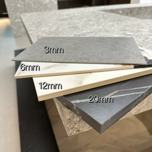 1600x3200mm controsoffitto in pietra sinterizzata marrone fumoso per sala da pranzo all'aperto e Interior Design antiscivolo - Product Image 5