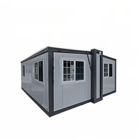 Maison conteneur extensible facile à installer 20ft/40ft, mini-maison mobile préfabriquée 2/3/4/5 chambres, villa pliable à structure en acier