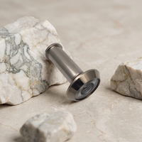 Visiophone de porte 180 degrés, finition nickel satiné, laiton massif, 4,3 cm, installation facile