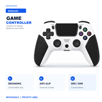 Manette de jeu sans fil PS4 multifonction avec barre lumineuse, double vibration moteur, gyroscope six axes – Manette de jeu en gros pour console