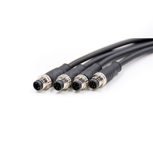 M12スプリッターコードセットAコード5ピンオスからデュアル5ピンメスYブランチ防水コネクタ、産業用センサー用ケーブル付き - Product Image 6