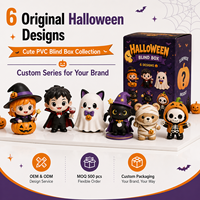 Figuras Decorativas de Halloween al por Mayor, Lindas Cajas Misteriosas Sorpresa, Juguetes Personalizados para Regalos Corporativos, Promociones de Temporada, Mini Muñecas de PVC