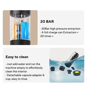 Máquina de café espresso portátil recargable con calentamiento automático para viajes, compatible con bolsa, venta al por mayor - Product Image 3