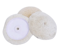 Disque de polissage pour voiture 100% laine véritable, 3-8 pouces, simple ou double face, OEM