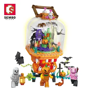 Конструктор SEMBO 605021, развивающий набор кирпичей «сделай сам», забавный, хитрый, Волшебная ночь, Хэллоуин, фонарь, подарок, набор строительных блоков, игрушки