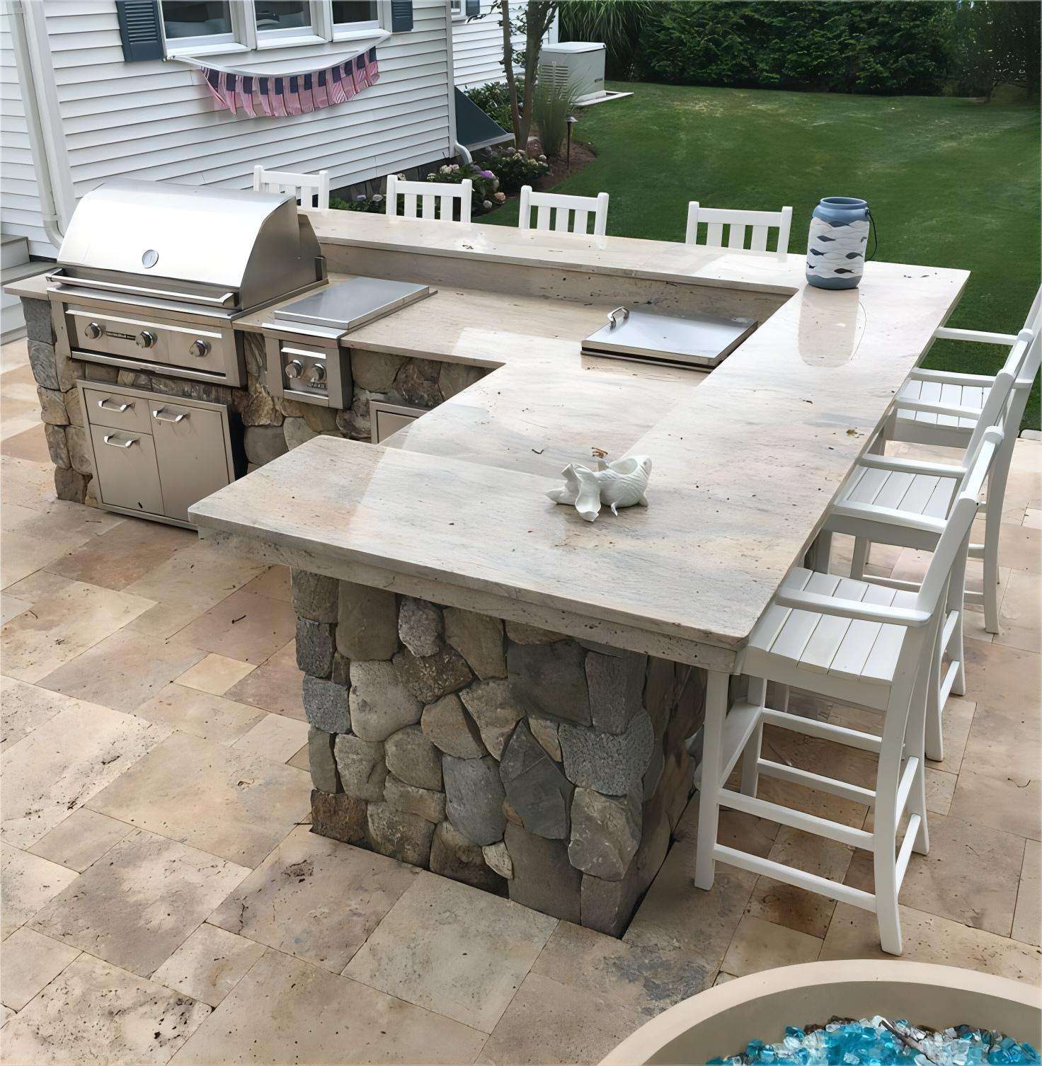 Microcement Outdoor Kitchen Workbench MicroCement, Concrete