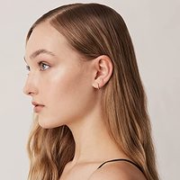 925 argent aiguille scintillant zircon cubique Huggie boucles d'oreilles élégant 14K plaqué or géométrique cercle boucles d'oreilles pour les femmes