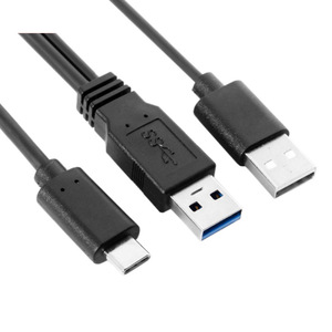 สายต่อขยายข้อมูล USB 3.0 ตัวผู้เป็น USB C สีดำ ตัวนำทองแดง หุ้มด้วย PVC แบบตรง - Product Image 1