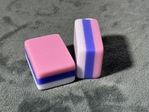 Custom Engraved 4-Layer Macaron Solid Acrylic American <b>Mahjong</b> <b>Set</b> Cute Pastel Color Tiles for Personalized Gifts - Product Image 3