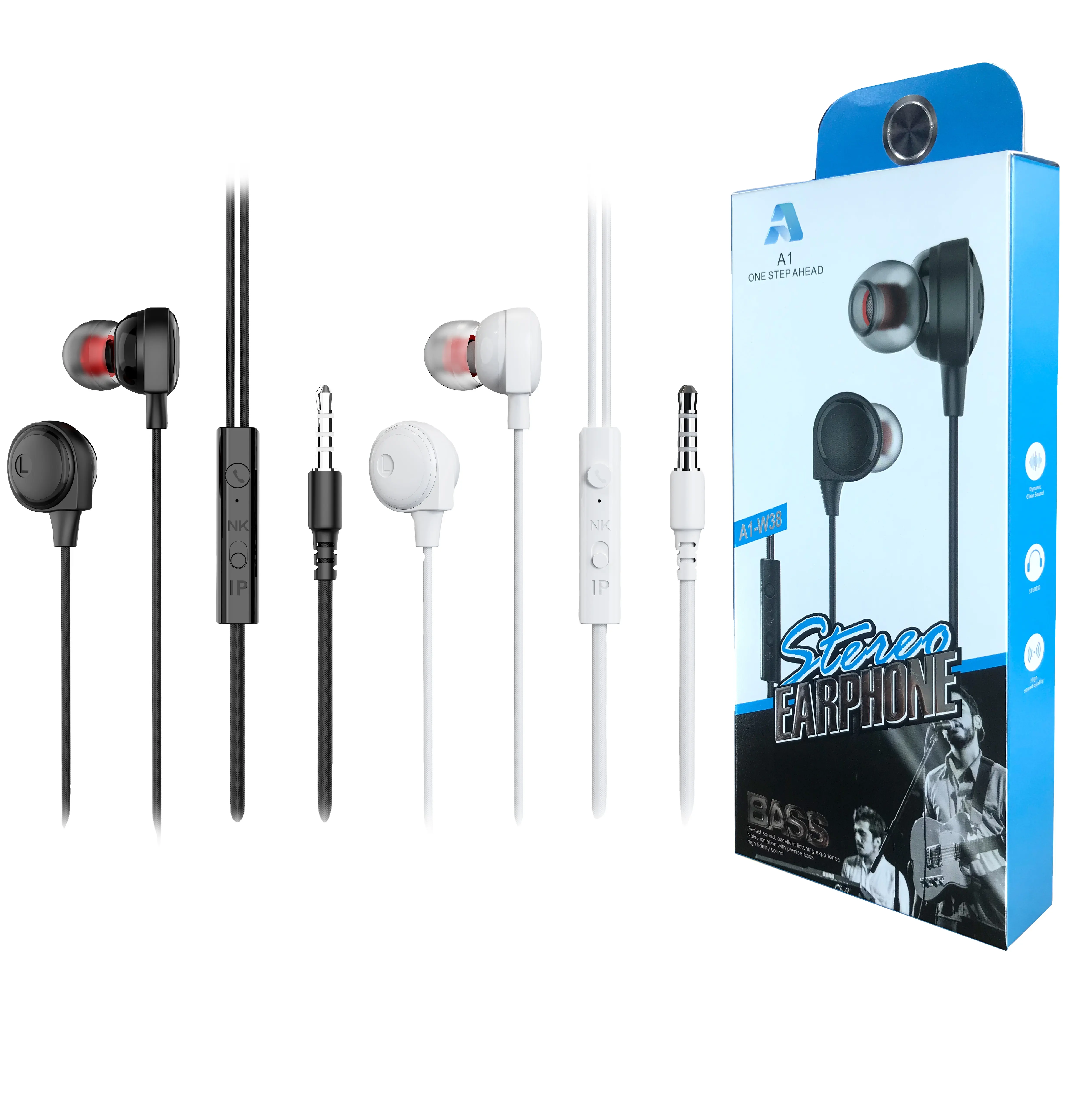 In Ear Stereo Bass Champ Headset With Speaker Microphone For Mobile Phone Iphone Samsung Xiaomi Vivo Gionee